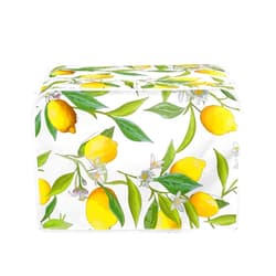 Psesaysky Lemon Toaster Covers 4 Slice Lightweight Toaster Cover Made of Polyester Durable Kitchen Appliance Organizer Bag with Top Hook Microwave Oven Multicolor