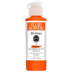DA VINCI PAINTS AlvinCo Da Vinci Fluid Acrylic Paint Quin Gold 4 Ounce (967A)