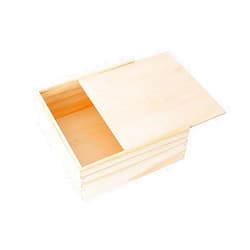 Plenty Concepts Pinewood Gift Box, Unfinished, Customizable, Available in Small, Medium, Large, Ideal for Crafts, Storage & Special Occasions (Small (8