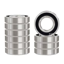 XIKE 10 Pcs 6900-2RS Bearings 10x22x6mm, Double Rubber Seals and Pre-Lubricated, Deep Groove Ball Bearing.