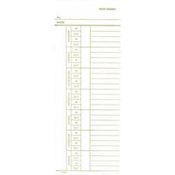 COMPUMATIC (200) Time Cards for uPunch CR1000 Time Clock, Bi-Weekly, by COMPUMATIC