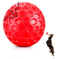 DISSKNIC Indestructible Squeaky Dog Balls for Aggressive Chewers, Interactive Dog Toys for Aggressive Chewers for Relieving Anxiety, Dog Chew Toy Balls for Small Medium Large Dogs, Outdoor Dog Toys