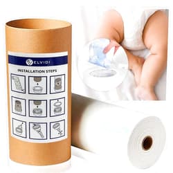 ELVIDI [200M Long] Diaper Pail Refill – Universal for Diaper Disposal Systems | Refill Your Empty Cassette | Fits Diaper Genie, Ubbi & More | Odor-Blocking, Leak-Proof | ELVIDI Brand