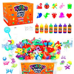 Kiditos Color Changing Magic Water Elf Toy Kit-Squishies for Kids, 8 Gels & 10 Molds, Magic Gel Water Pets Sensory Toy, Fun DIY Craft Kit, Party Favors, Birthday & Christmas Gifts for Kids Ages 3+