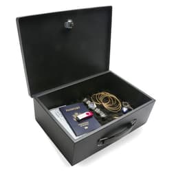 Honeywell Safes & Door Locks - Small Safe Box for Home - Fire Resistant Documents Lock Box with Keys - Steel Security with Key Lock for Personal Items, Jewelry, Money - 0.17 Cubic Feet - Black - 6104