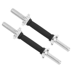 Yes4All Threaded Dumbbell Handles, 14/16/18/24 Inch Dumbbell Bar Pair, Chrome/Rubber Grip, Fit 1” or 1.15