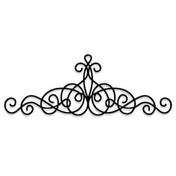 Zhengmy Metal Wall Decor Small Traditional Metal Scroll Wall Art Decor Rustic Iron Wall Medallion Metal Scroll Wall Art Small Iron Metal Wall Plaque for Home Living Room Decoration(Black)