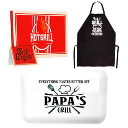 JNDJE Papa Gifts, Fathers Day Grill Platter Gift BBQ Grilling Barbecue Serving Tray Plate Dishes, Papa Birthday Gift from Grandkids for Salads Desserts Charcuterie Outdoor Indoor Cooking Christmas Party