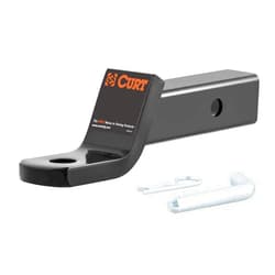 CURT 45033 Class 3 Trailer Hitch Ball Mount and Pin, Fits 2-Inch Receiver, 7,500 lbs, 1-Inch Hole, 2-In Drop, 3/4-Inch Rise , Black