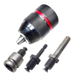 PATUOPRO 1.5-13mm Keyless Drill Chuck Metal Heavy Duty 1/2''-20UNF with SDS-Plus Shank 1/4