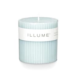 ILLUME Beautifully Done Small Fragranced Pillar Candle, Fresh Sea Salt