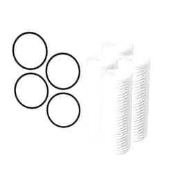CFS – 4 Pack Sediment Water Filter Cartridges with 4 O-Rings Compatible with Pelican Water PC40 Models – Removes Bad Taste & Odor – Whole House Replacement Filter Cartridge – 5 Micron – 10
