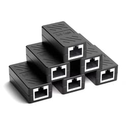 Wrugste RJ45 Coupler Ethernet Extender for Cat7 Cat6 Cat5 Cat5e Ethernet Coupler Female to Female(6 Pack)