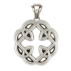 Ganga Jewells 925 Sterling Silver-Plated Celtic Knot Cross Pendant Necklace – Handcrafted Father-Daughter Jewelry