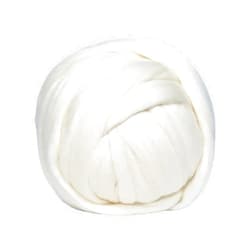 Revolution Fibers Merino Wool Roving 1 lb (16 Ounces) for Spinning | Soft Chunky Jumbo Yarn for Arm Knitting Blanket |100% Natural Undyed (Off-White) Wool Yarn, Felting Core, Carded Stuffing