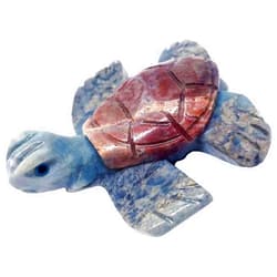 Nelson Creations, LLC 1.5 Inch Sea Turtle Natural Soapstone Hand-Carved Animal Charm Totem Stone Carving Figurine