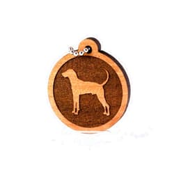 Sunset Design Lab Treeing Walker Coonhound for AKC Dog Pet American Kennel Club Wood Laser Cut Keychain Charm Ornament