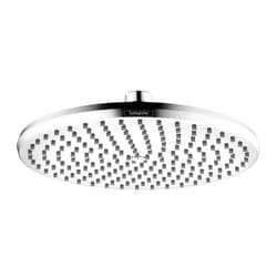 hansgrohe Locarno 10-inch PowderRain Rainfall Showerhead Transitional 1-Spray PowderRain with QuickClean in Chrome, 04824000