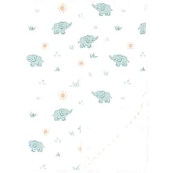 Konssy Baby Blankets for Unisex Boys Girls, Super Soft Nursery Minky Blankets with Muslin Cotton Front and Dotted Fleece Backing, Printed Bed Throws Newborn