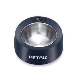 PETBIZ Smart Bowl for Pets, Stainless Pet Bowl with Built-in Digital Scale, Feeding Suggestion (Jet Black)