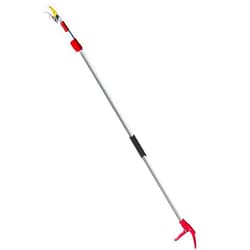 BAHNXKO Long Handle Fruit Picker, Cut and Hold Pruning Trimmer with Band Saw Blade, Telescoping Fruit Picker Harvester, for Getting Apple Oranges Citrus,1.2m