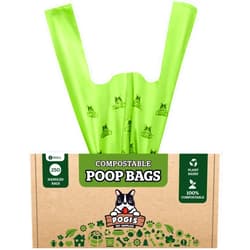 Pogi's Pet Supplies Pogi's Compostable Dog Poop Bags with Handles - 250 Doggie Poop Bags with Easy-Tie Handles - Leak-Proof Dog Waste Bags, Plant-Based, ASTM D6400, EN 13432 Certified Extra Large Poop Bags for Dogs