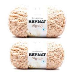 Bernat Sheepy Light Fawn Yarn - 2 Pack of 250g/8.8oz - Nylon - 6 Super Bulky - Knitting/Crochet