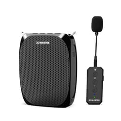 ZOWEETEK Voice Amplifier with Wireless Lavalier Microphone for Teachers, Portable Mini Voice amplifier, Wireless Lapel Microphone,Megaphone Speaker System for Classroom, Speech, Meeting,Yoga,Streaming