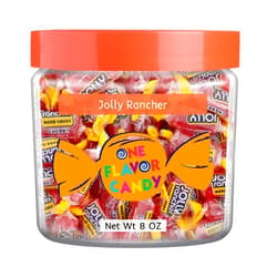 One Flavor Candy Jolly Rancher World's Best Flavored Fruit Hard Candy Bulk Candies in Jar Tasty Yummy Perfectly Delicious Time (Cherry, 8oz)