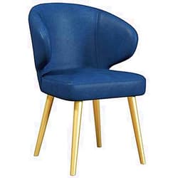 IIOCHA Kitchen Modern Design Dining Chair Leather Dining Chair Wrought Iron Legs Hotel Restaurant Wedding Banquet Dinner Meeting Party Celebration Ceremony Lounge Chair (Color : Blue)