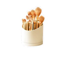 Fsawdnn Cute Puppy Makeup Perfume Organizer，360 Degree Rotating Cosmetic Storage Box Desktop Drawer Small Box Organizing Box Makeup Brush Lipstick Dressing Table Skincare Product Shelf (Single style)