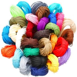 Boao 30 Colors 1mm Waxed Cord Beading Thread for DIY Macrame Necklace Bracelet Jewelry Making String, 10m Each Color
