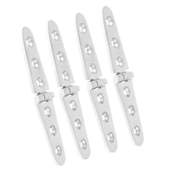 Generic 316 Stainless Steel Boat/Door Hinge ，Heavy Duty Marine Grade Cupboard Cabinet Drawer Door Strap Butt Hinge Furniture Hardware (Size: 6”X1”,4pcs)