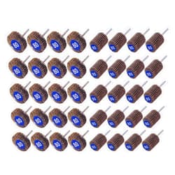 WENORA 40 Pack Abrasive Flap Wheel Sander, 80 Grit Aluminum Oxide Flap Wheels Sandpaper Sanding Wheel for Rotary Tools-1/8