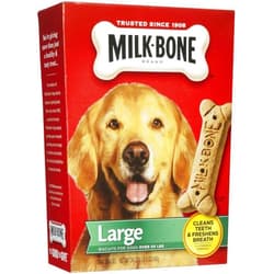 Del Monte Milk-Bone Large Dog Treats - Pack of 1 Crunchy & Tasty Pet Snacks for Oral Care, Big Dogs, Made with Real Bone Milk.