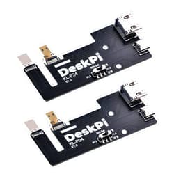 GeeekPi Micro HDMI to HDMI Adapter Board for Raspberry Pi 5 / Pi 4B, Compatible with DeskPi RackMate Accessories SBC Shell 10 inch 1U Rack