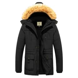 WenVen Men's Hooded Warm Coat Winter Parka Jacket