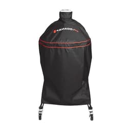 Kamado Joe Classic Joe Series 18-inch Ceramic Charcoal Grill and Smoker Durable Polyester Grill Cover with Adjustable Buckle in Black, Model KJ-GC23BWFS