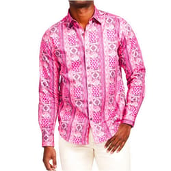 Robert Graham Men’s Long-Sleeve Button-Down Woven Shirt, Comfortable Fit & Richly Detailed for Dress & Casual Wear