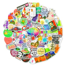 Jubite Science Laboratory Stickers 100PCS, Physics Biology Chemistry Experiment Vinyl Waterproof Stickers Pack for Laptop Water Bottle Notebook Bicycle Skateboard