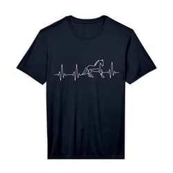 Pferd Herzschlag für Damen und Pferdeliebhaber Rider or Rider Heartbeat Girls Horse Performance T-Shirt