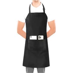 Utopia Kitchen 2 Pack Bib Apron, Adjustable with 2 Pockets, Water and Oil Resistant, Cooking Kitchen Chef Apron for Women Men