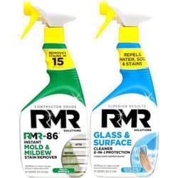 RMR Brands RMR-86 Instant Mold and Mildew Stain Remover Spray and RMR 2-in-1 Glass and Surface Cleaner Plus Repellent Bundle