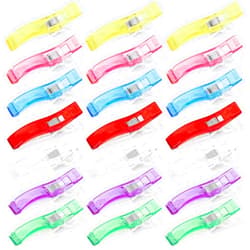 MIDELONG Large Sewing Clips, Multipurpose Sewing Clips Multi-Color Quilting Clips Plastic Clips for Fabric Binding Quilting Crafts Sewing Supplies and Accessories, 21 Pcs