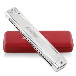 East top Tremolo Harmonica Key of G, 24 Holes Professional Tremolo Mouth Organ T2406S Harmonica For Adults, Professionals and Students