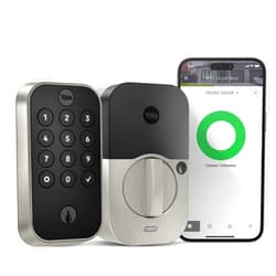 Yale Security Assure Lock 2 Deadbolt, Satin Nickel Keyed Smart Entry Door Lock with Wi-Fi Connected Keypad for Code Entry and Remote Access, YRD410-WF1-619