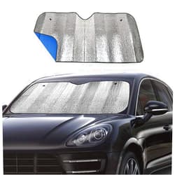 Big Ant Windshield Sunshade Car Foldable UV Ray Reflector Auto Front Window Sun Shade Visor Shield Shade,Keeps Vehicle Cool - Blue (55