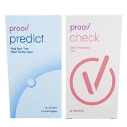 Proov Predict Ovulation and Pregnancy Test Combo Kit | Ovulation Test LH Strips to Predict The Fertile Window | Early Pregnancy hCG Tests Detect Pregnancy Up to 6 Days Sooner