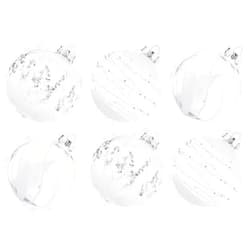 XmasExp Shatterproof Clear Plastic Christmas Ball Ornaments 100mm/3.94