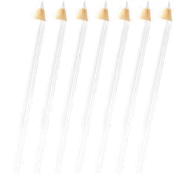 PAGOW 7 Pcs Sewing Pencil for Fabric, Sewing White Fabric Marking Pencils, Washable Fabric Tailor Markers for Sewing Dressmaker Craft (8.75cm)